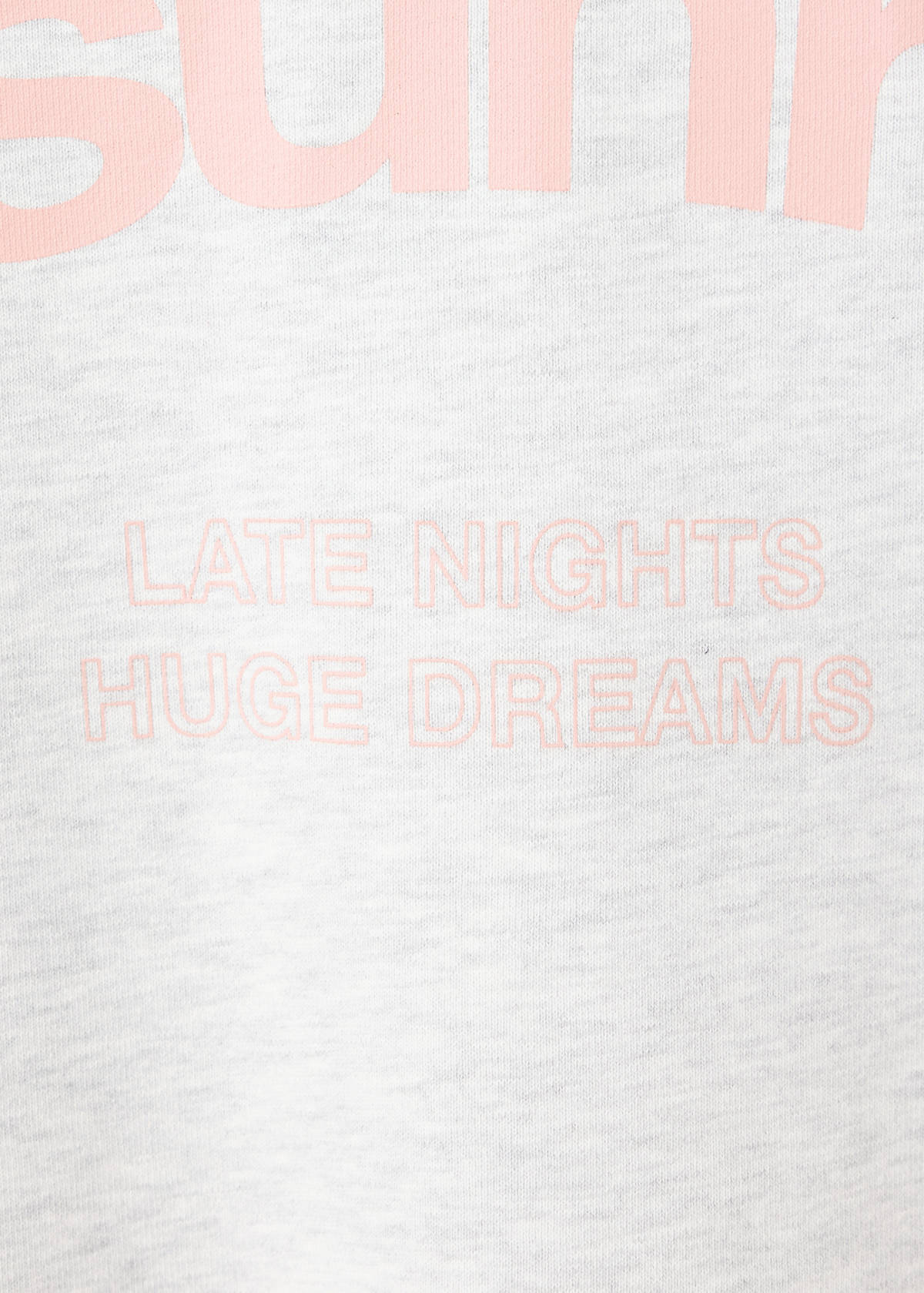 Sweatshirt with printed text — Light Heather Grey