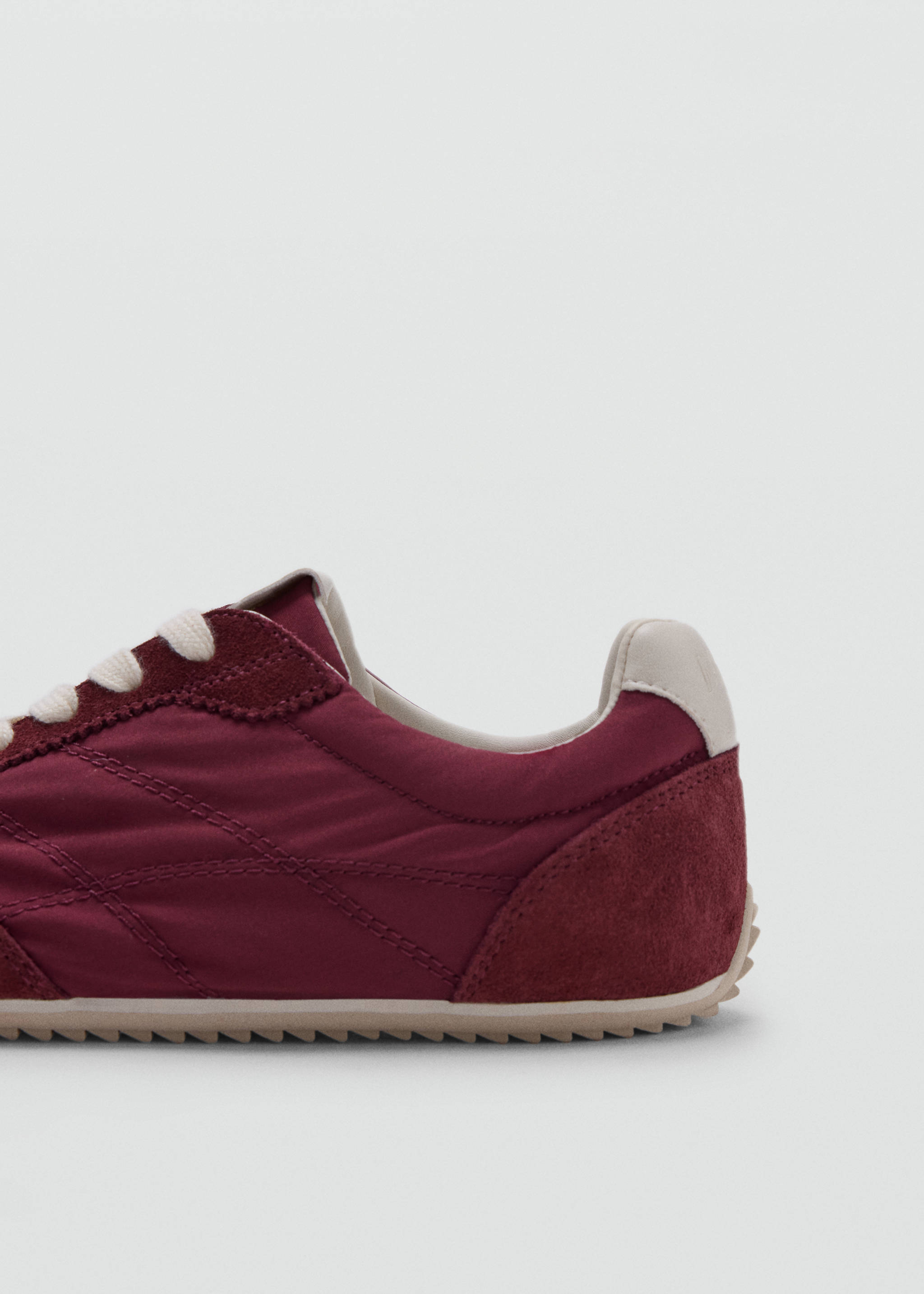 Contrast leather trainers - Details of the article 1