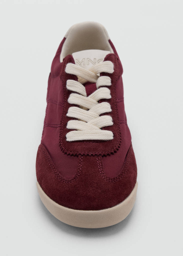 Contrast leather trainers - thumbnail 4