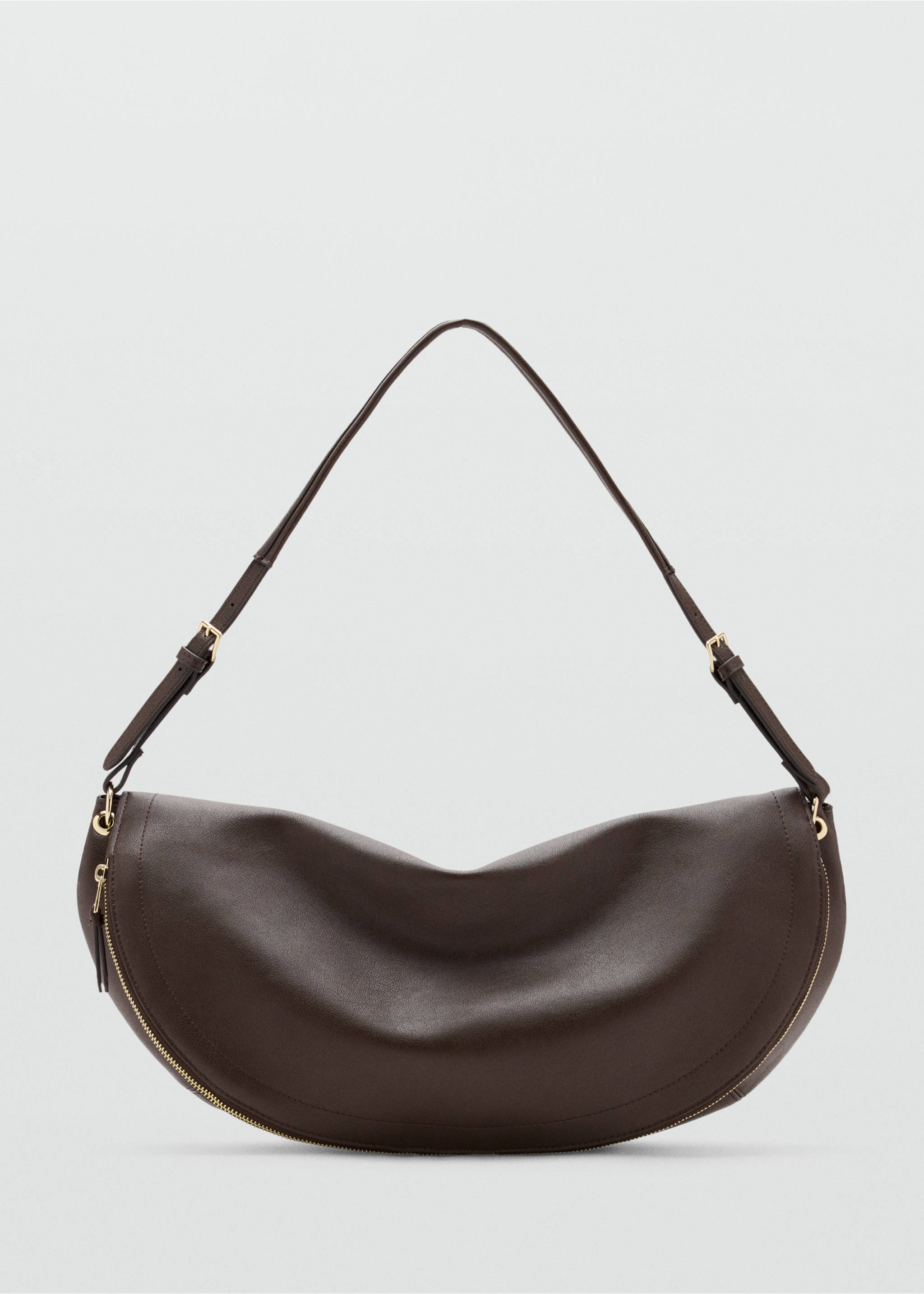 Sac porté épaule ovale - Article sans modèle, Chocolat. Ref: 37074097-00.
