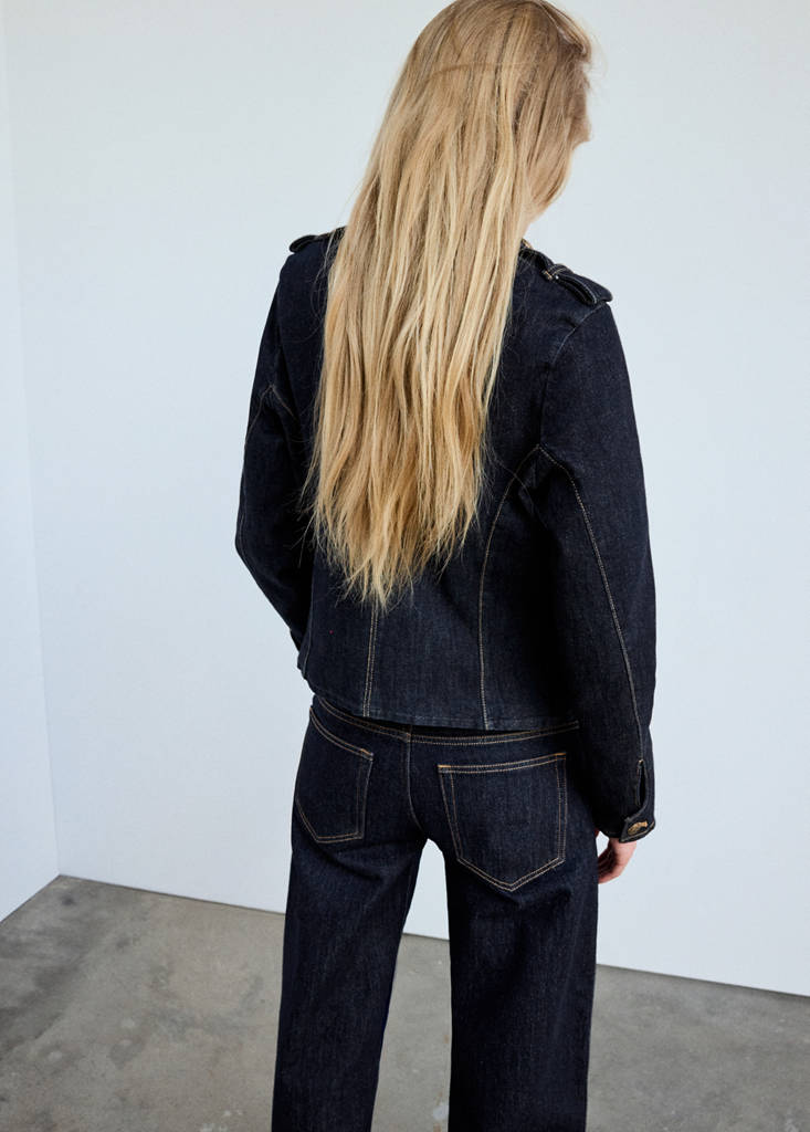 Denim jacket with decorative toggles - thumbnail 3