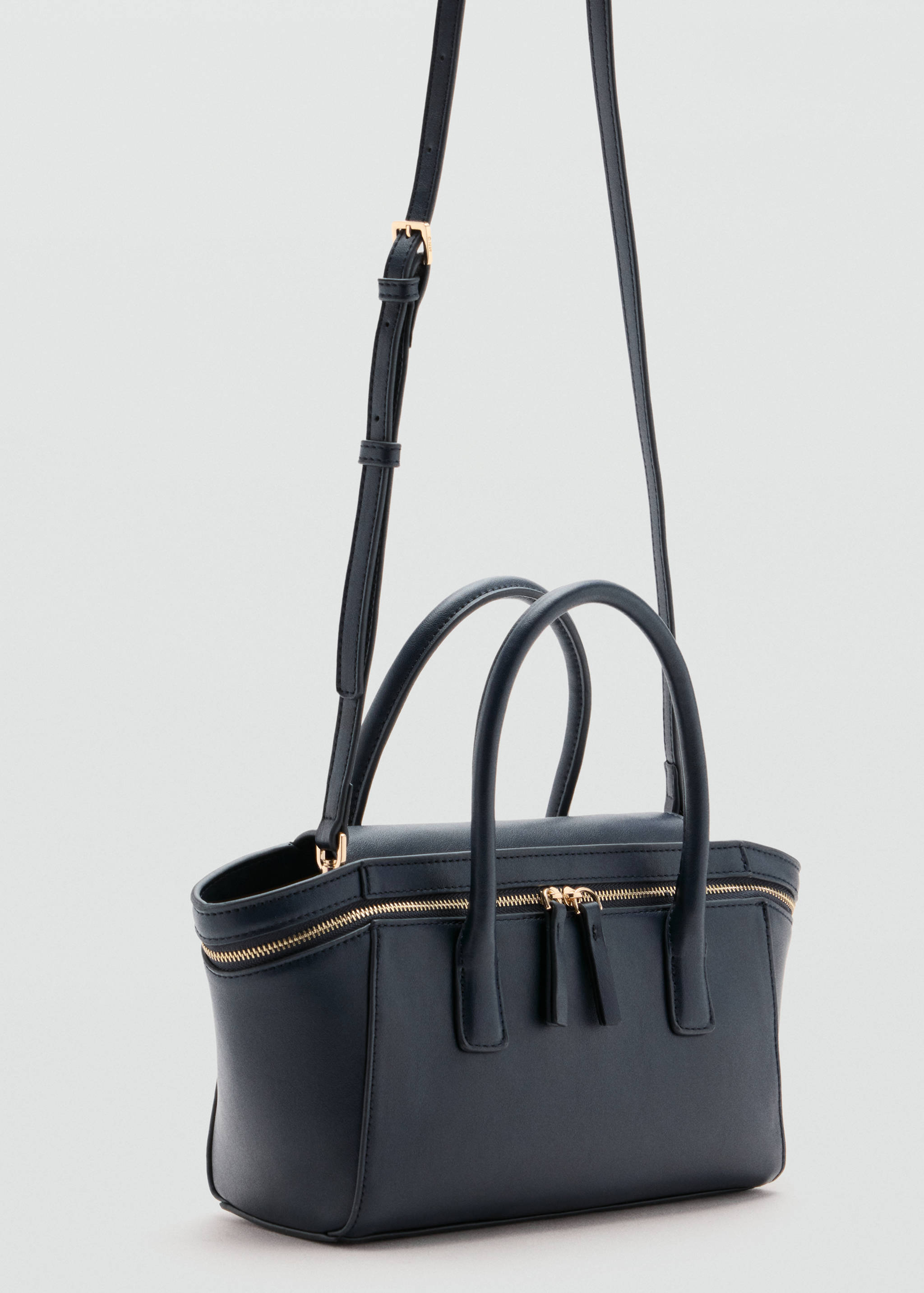 Handbag with zips - Medium plane