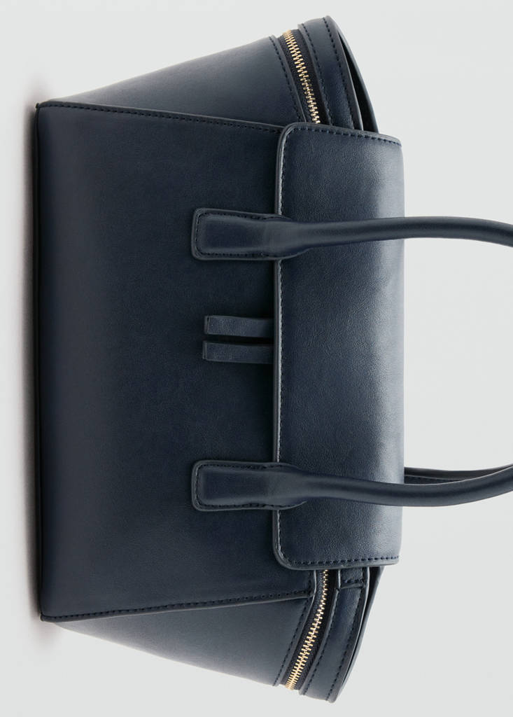 Handbag with zips — Navy