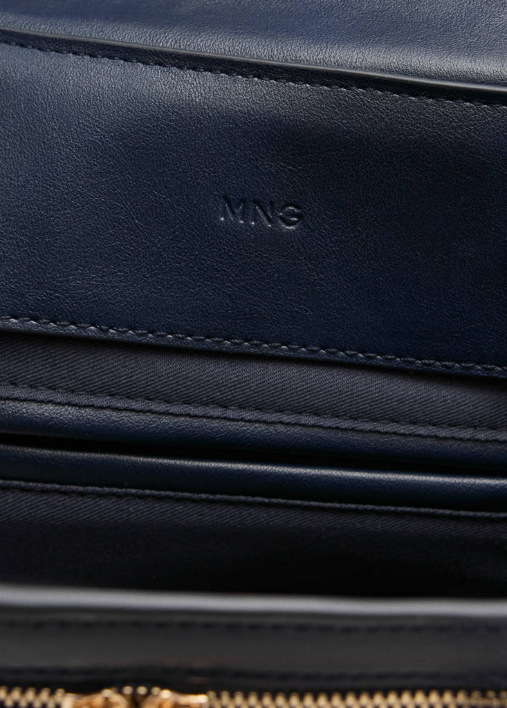 Handbag with zips — Navy