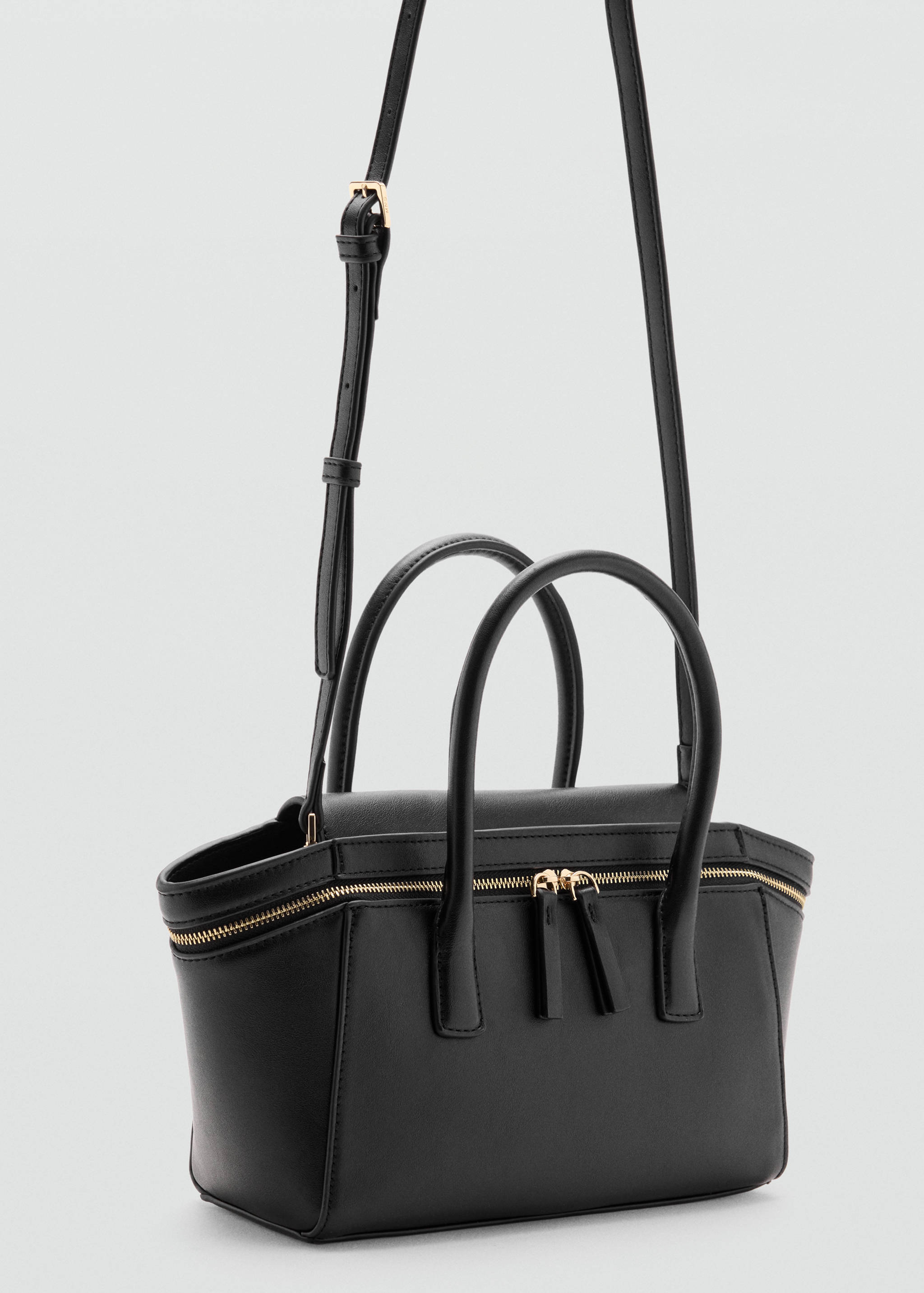 Handbag with zips - Medium plane