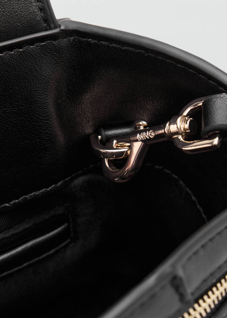 Handbag with zips — Black