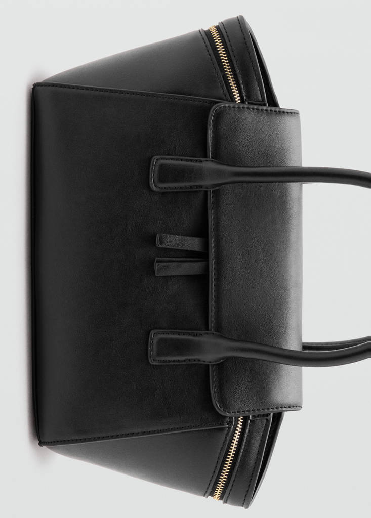 Handbag with zips — Black