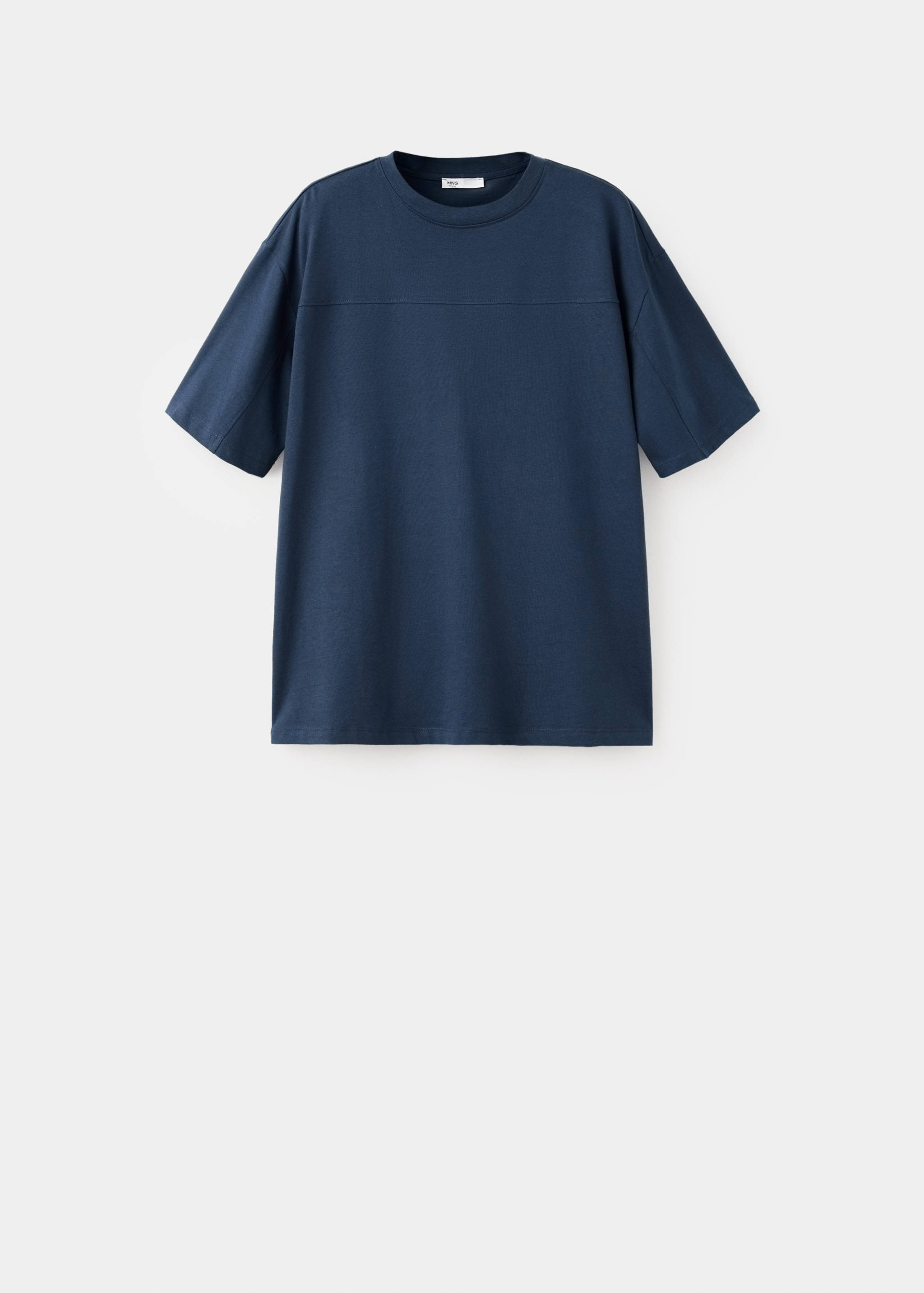 Cotton T-shirt with stitching details - Article without model