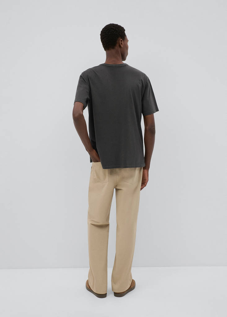 Patch cotton t-shirt — Charcoal