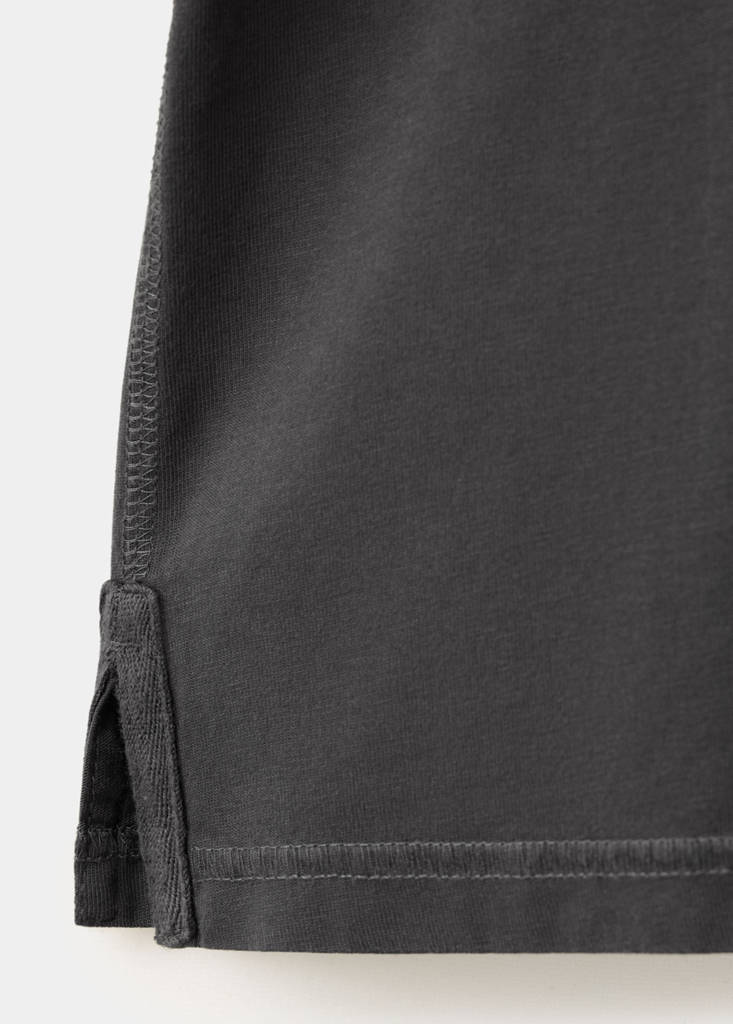 Patch cotton t-shirt — Charcoal