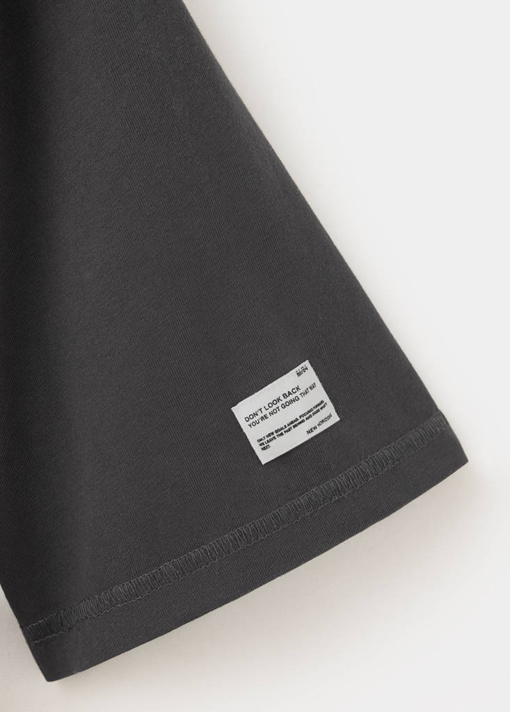 Patch cotton t-shirt — Charcoal