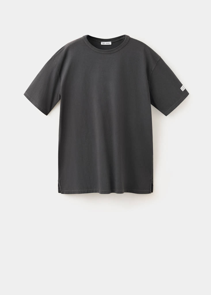Patch cotton t-shirt — Charcoal