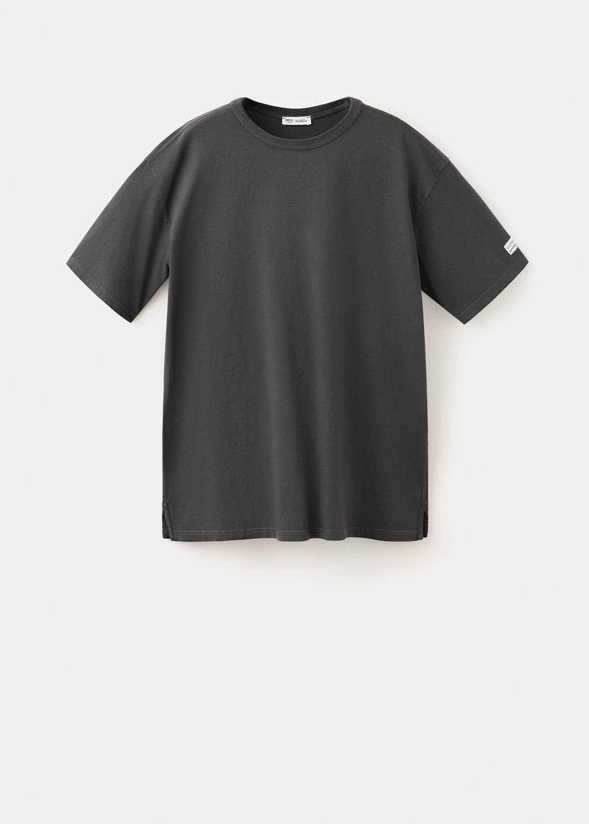 Short-sleeved cotton t-shirt — Charcoal