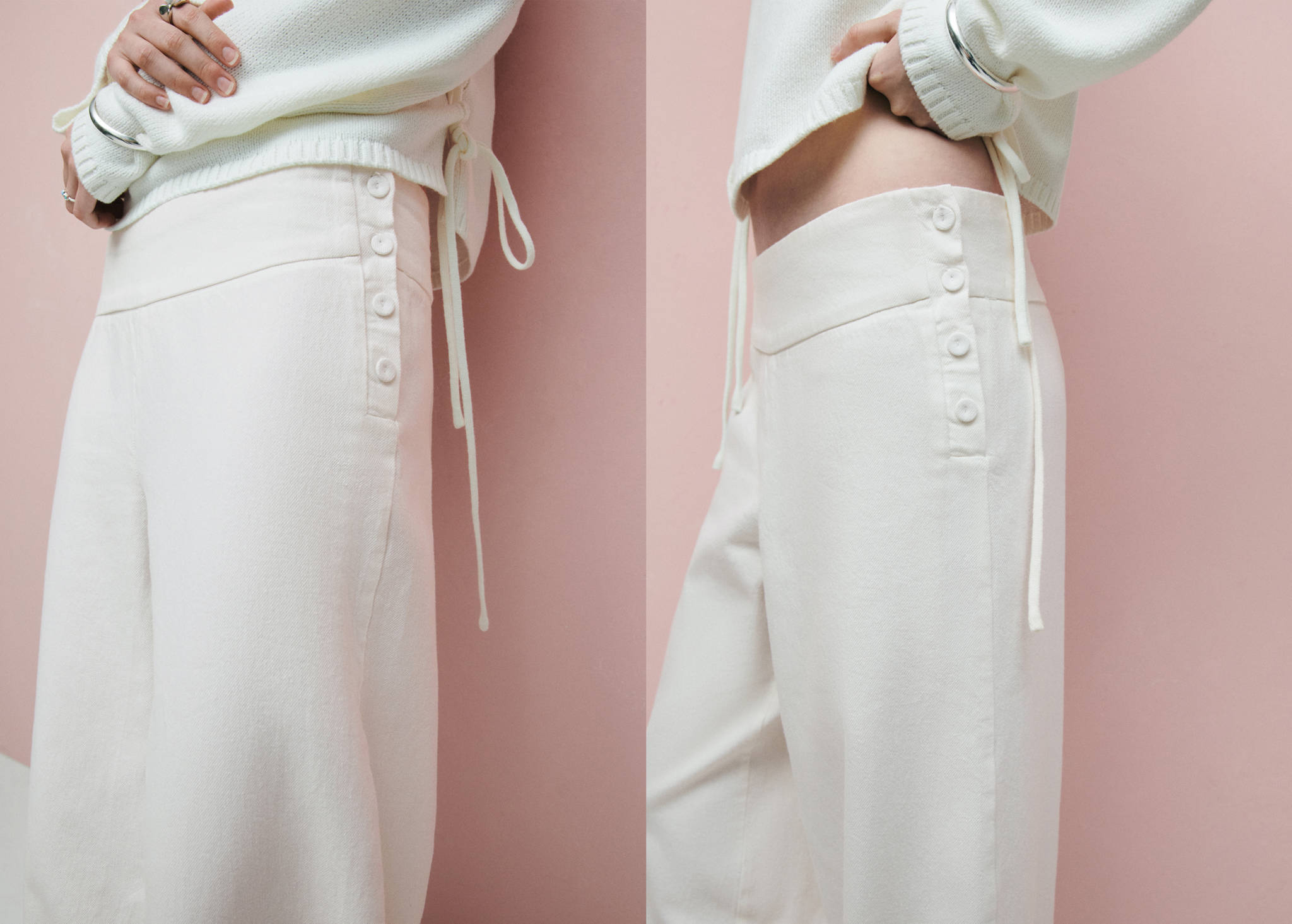 Barrel trousers with button detail - Panoramic plane
