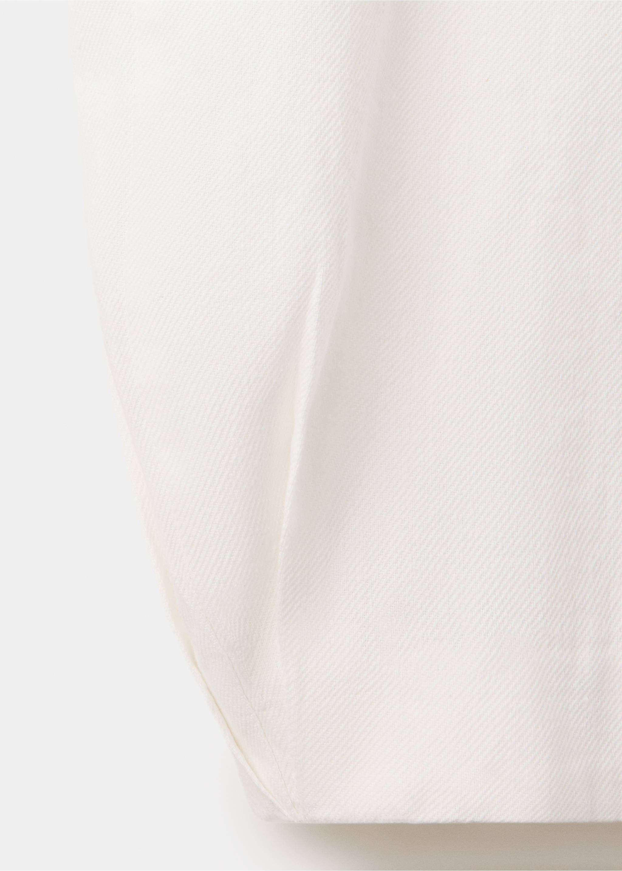 Barrel trousers with button detail - Details of the article 0, Off White. Ref: 37074102-00.