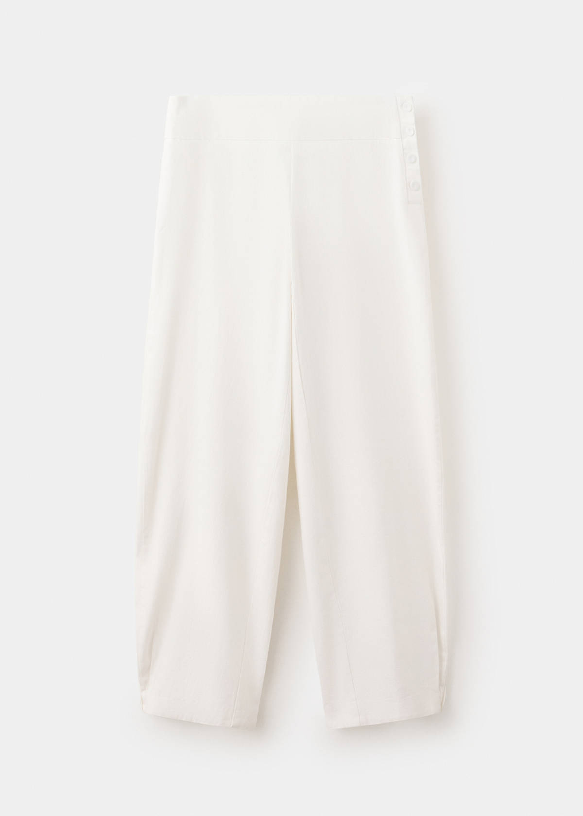 Barrel trousers with button detail — Off White