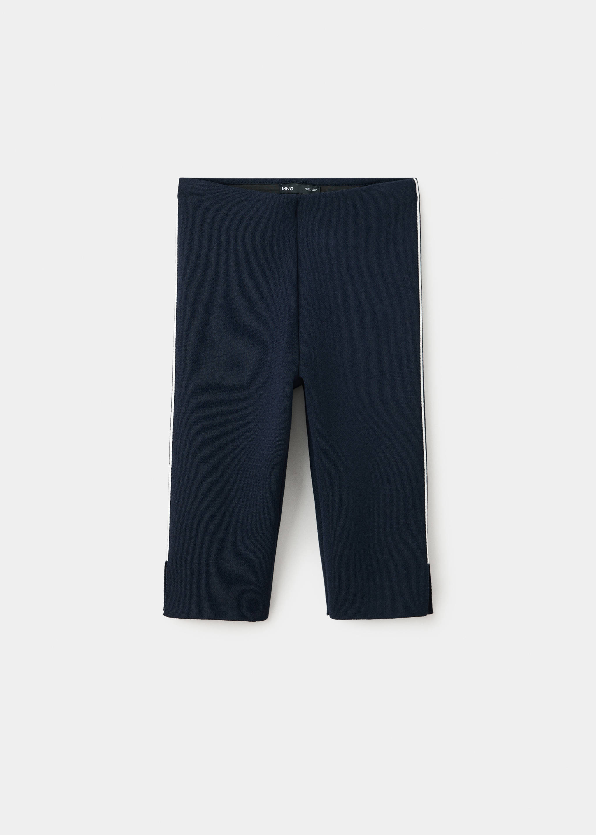 Contrast-stripe knit capri pants - Article without model