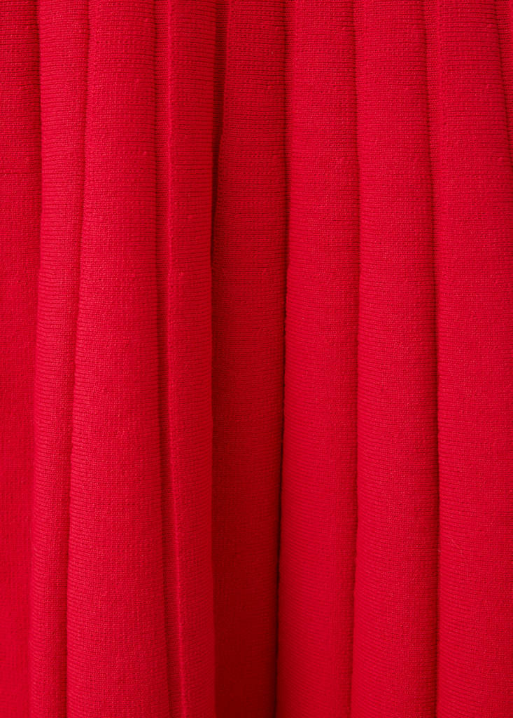 Ribbed knit dress — Red