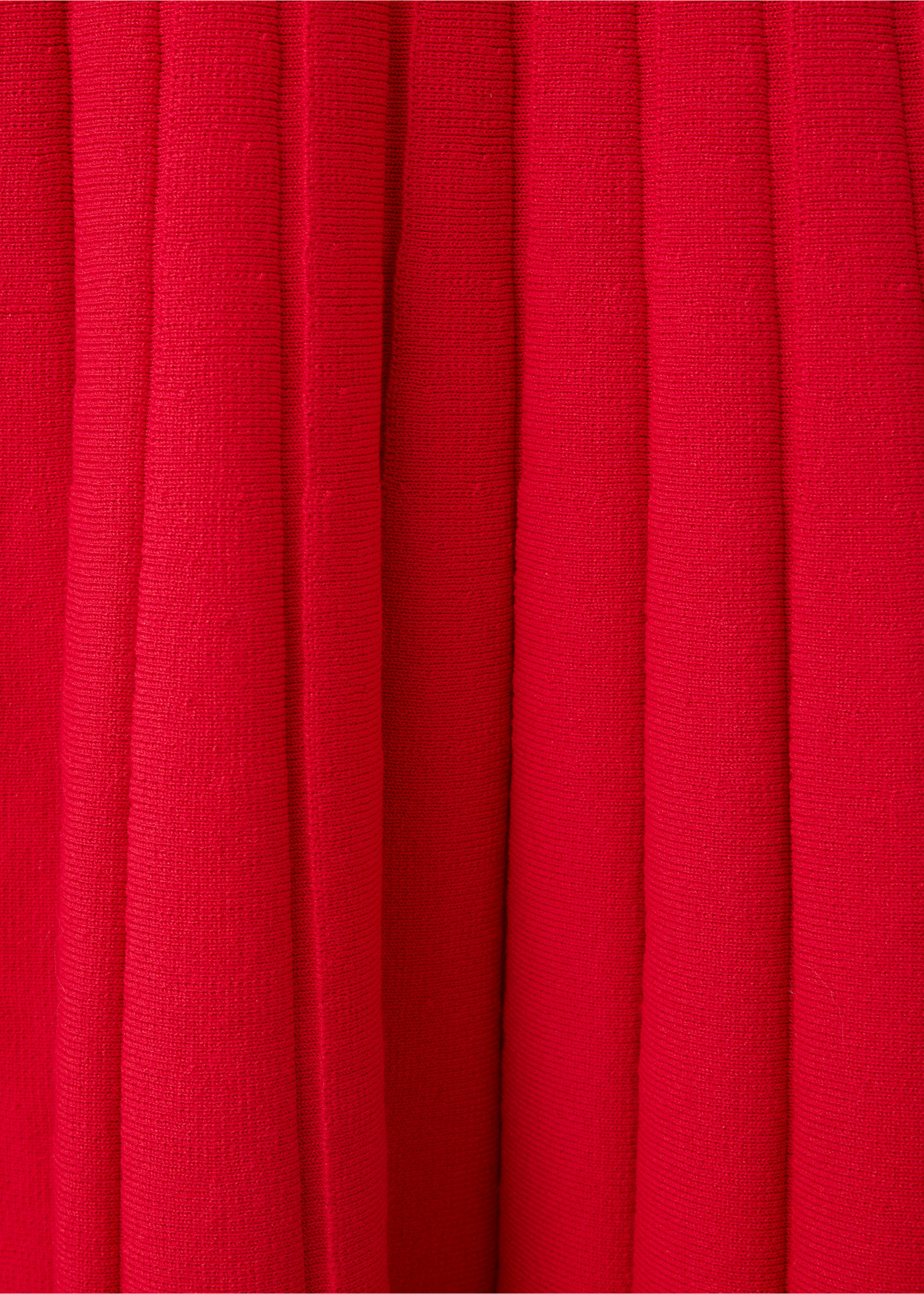 Ribbed knit dress - Details of the article 0, Red. Ref: 37074106-00.