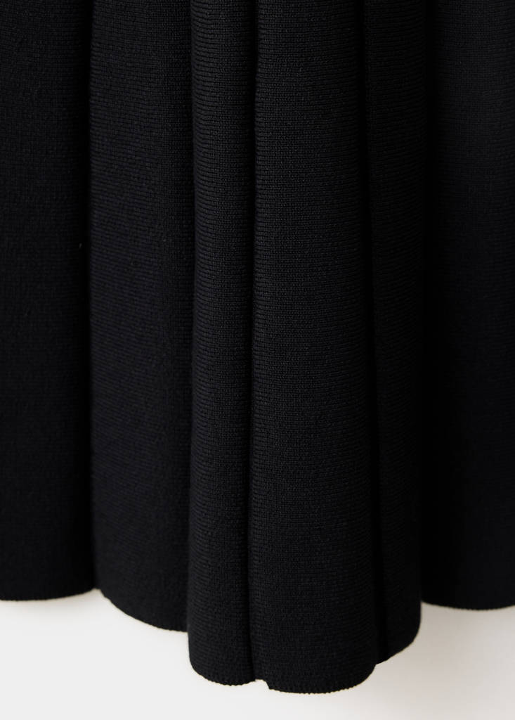 Ribbed knit dress — Black