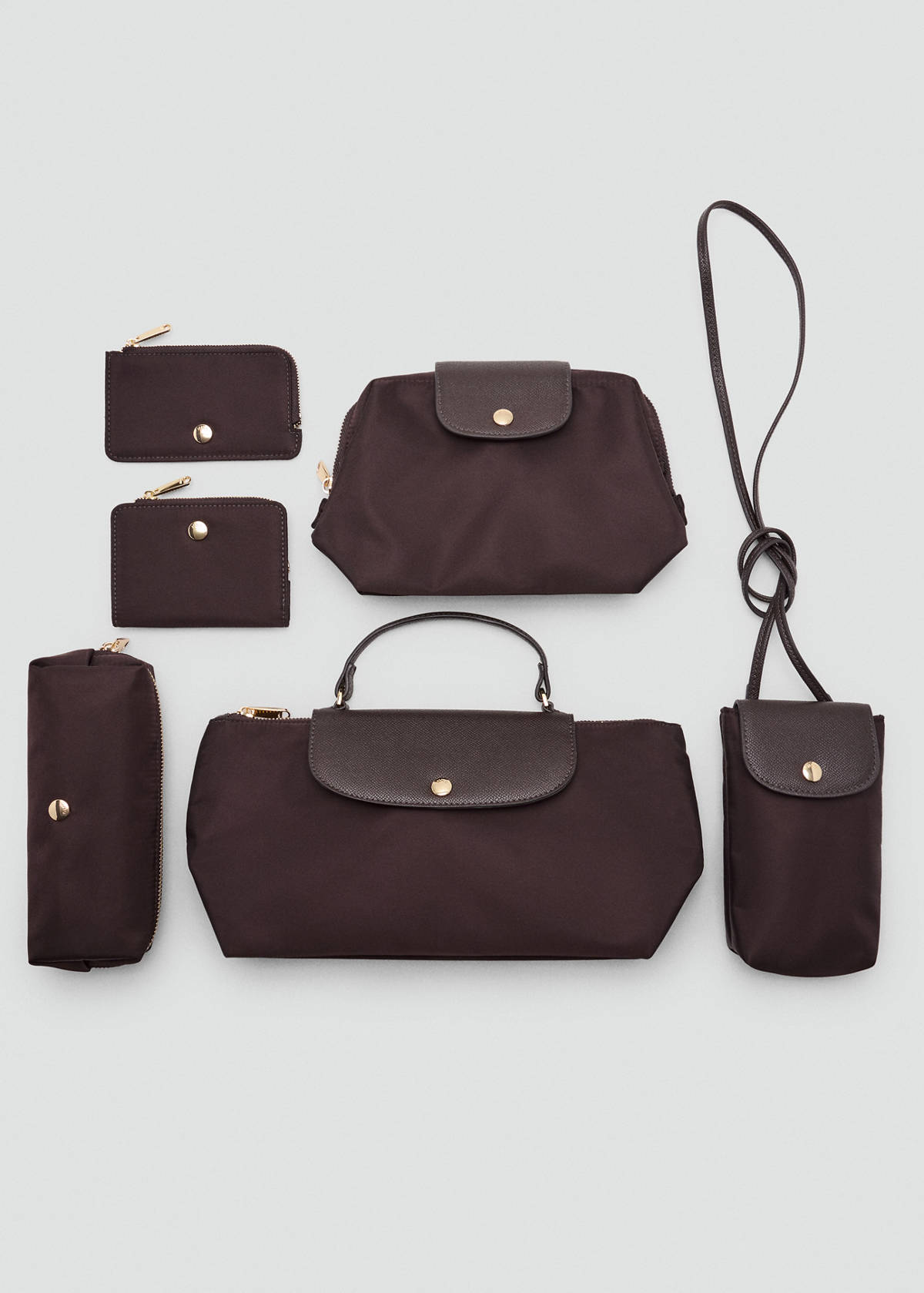 Small nylon wallet — Chocolate