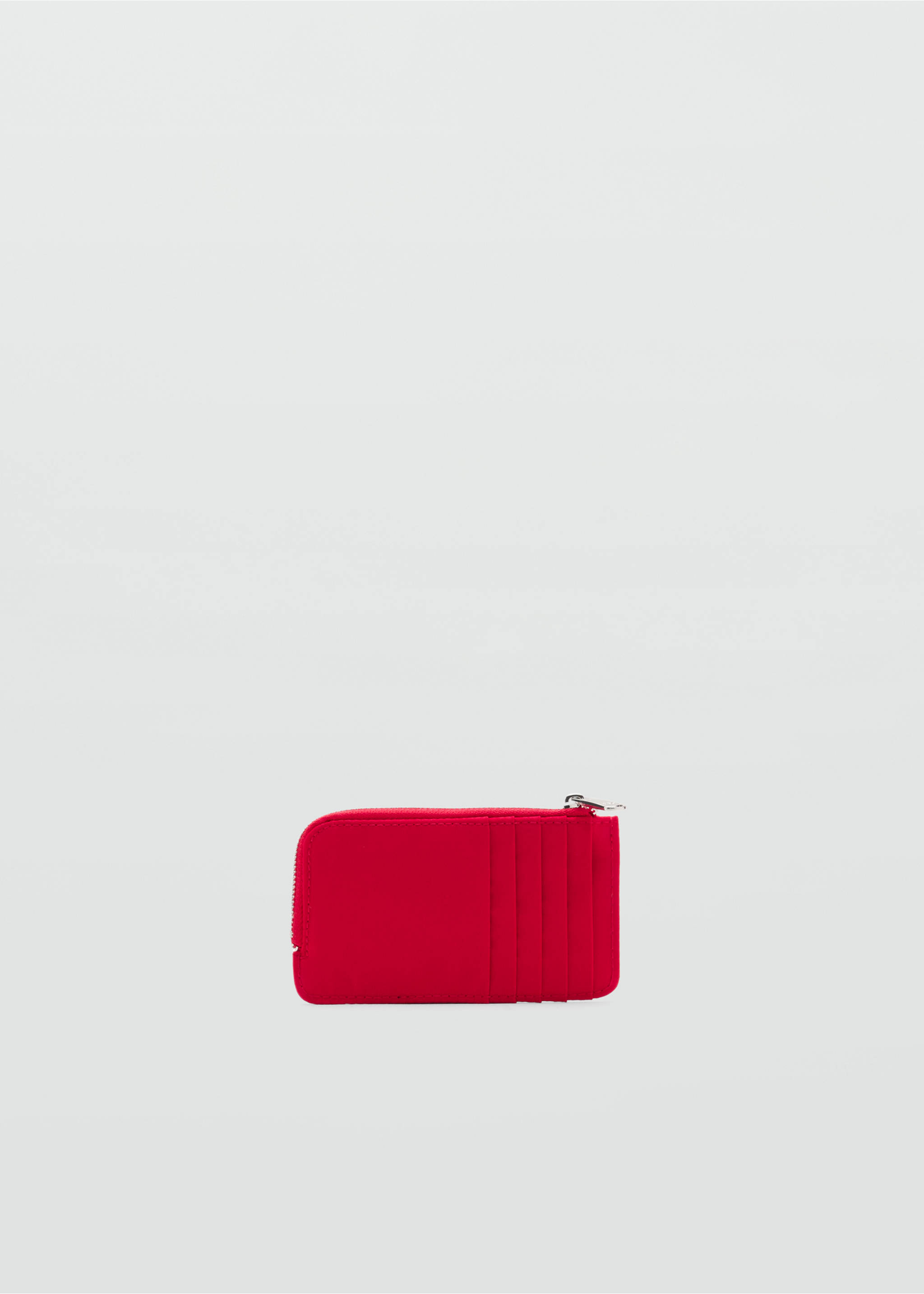 Nylon zip cardholder - Details of the article 1, Red. Ref: 37074109-00.