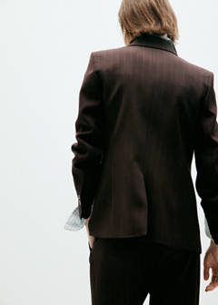 Straight-fit suit blazer — Brown 3