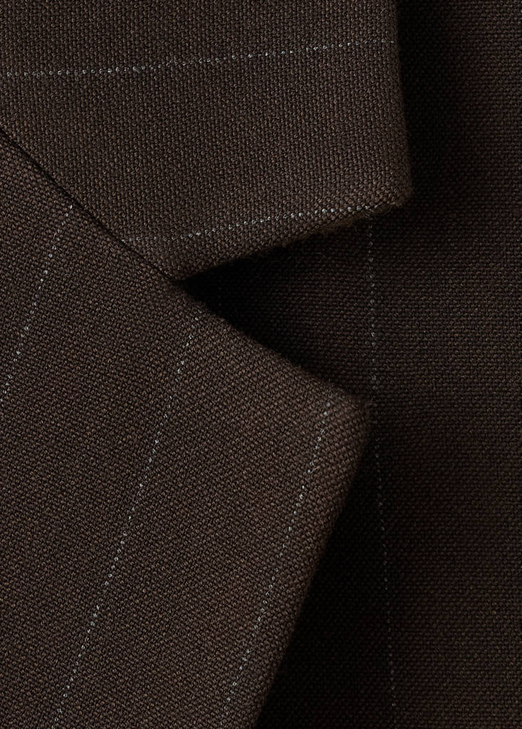 Straight-fit suit blazer — Brown