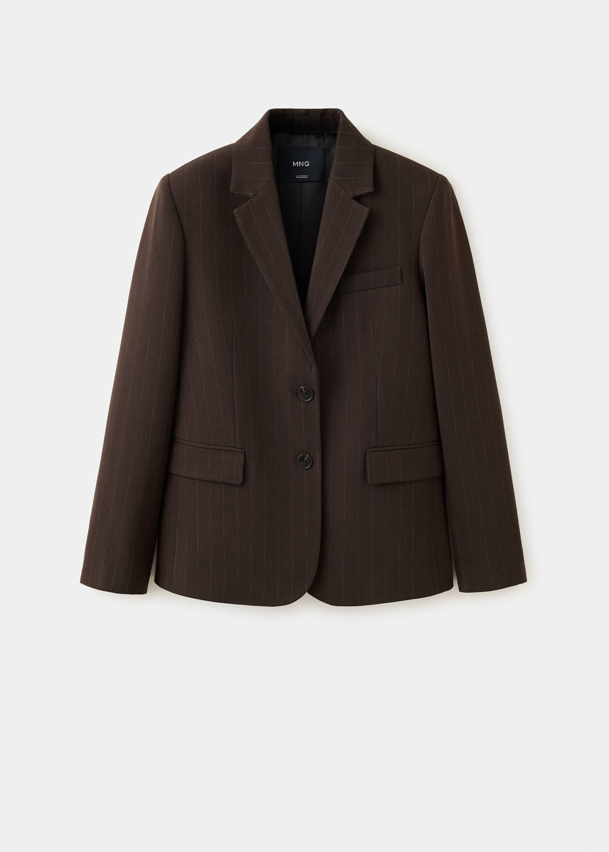 Straight-fit suit blazer — Brown