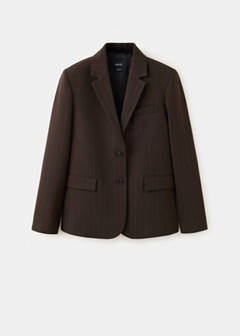 Straight-fit suit blazer — Brown 8
