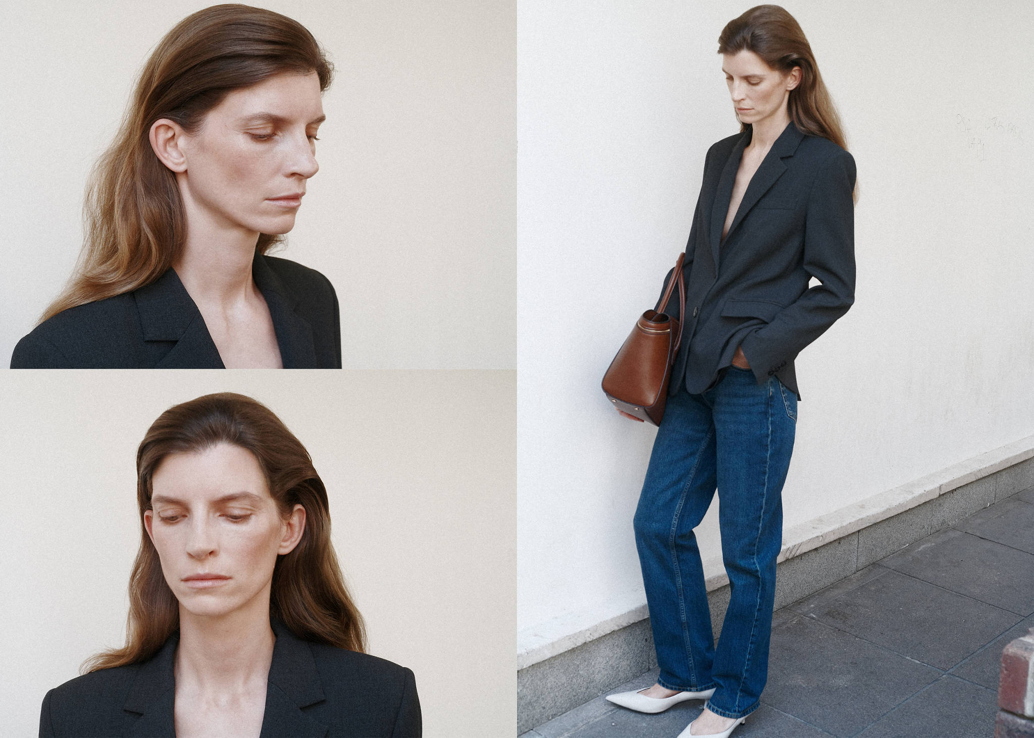 Blazer traje recta - Plano panorámico