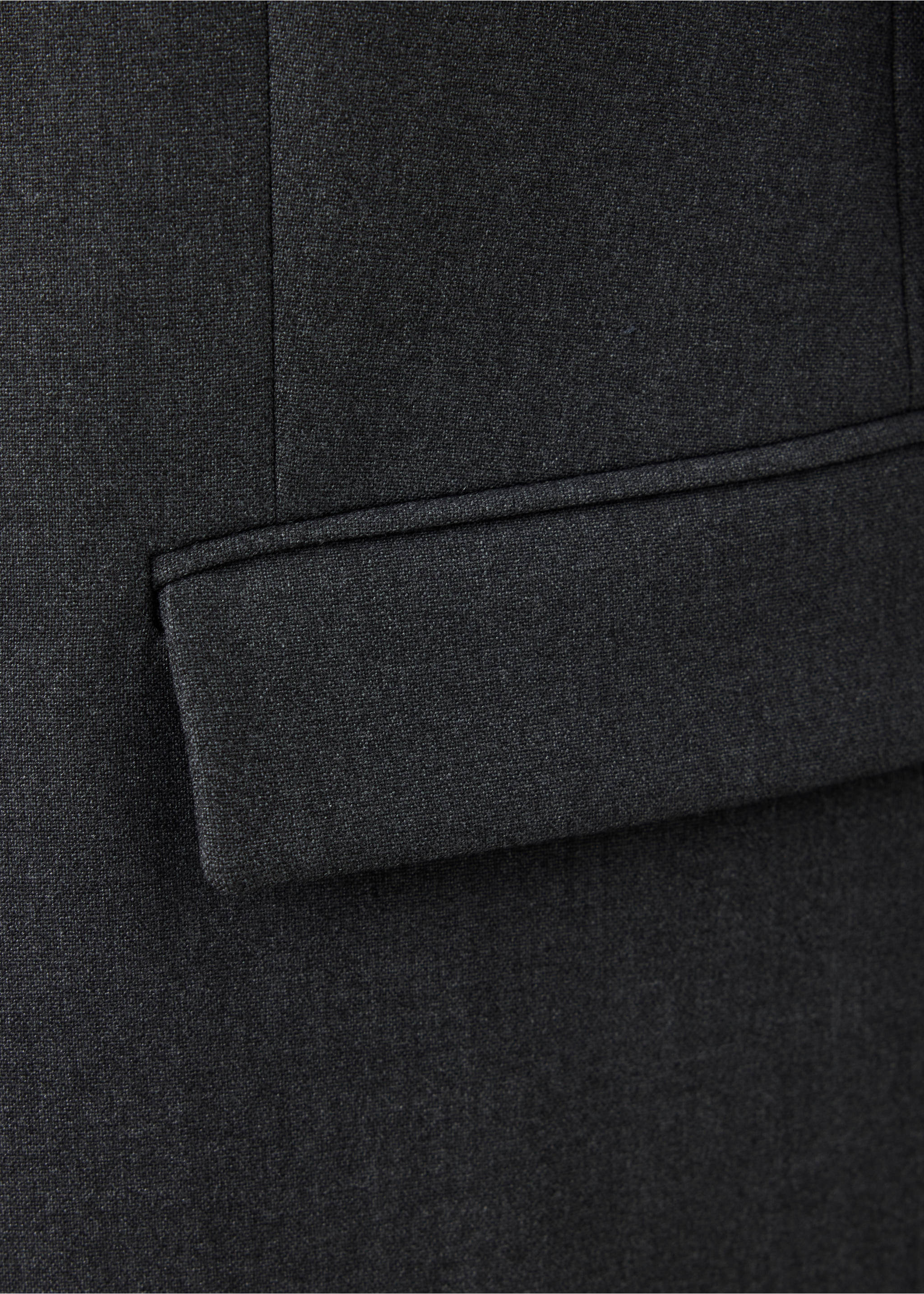 Straight-fit suit blazer - Details of the article 0, Grey. Ref: 37074111-00.