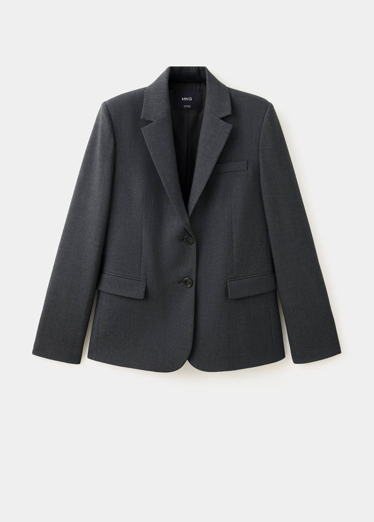 Straight-fit suit blazer — Grey