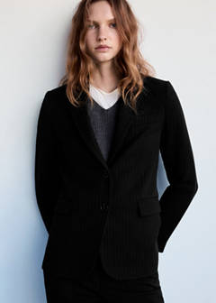 Straight-fit suit blazer — Black 1