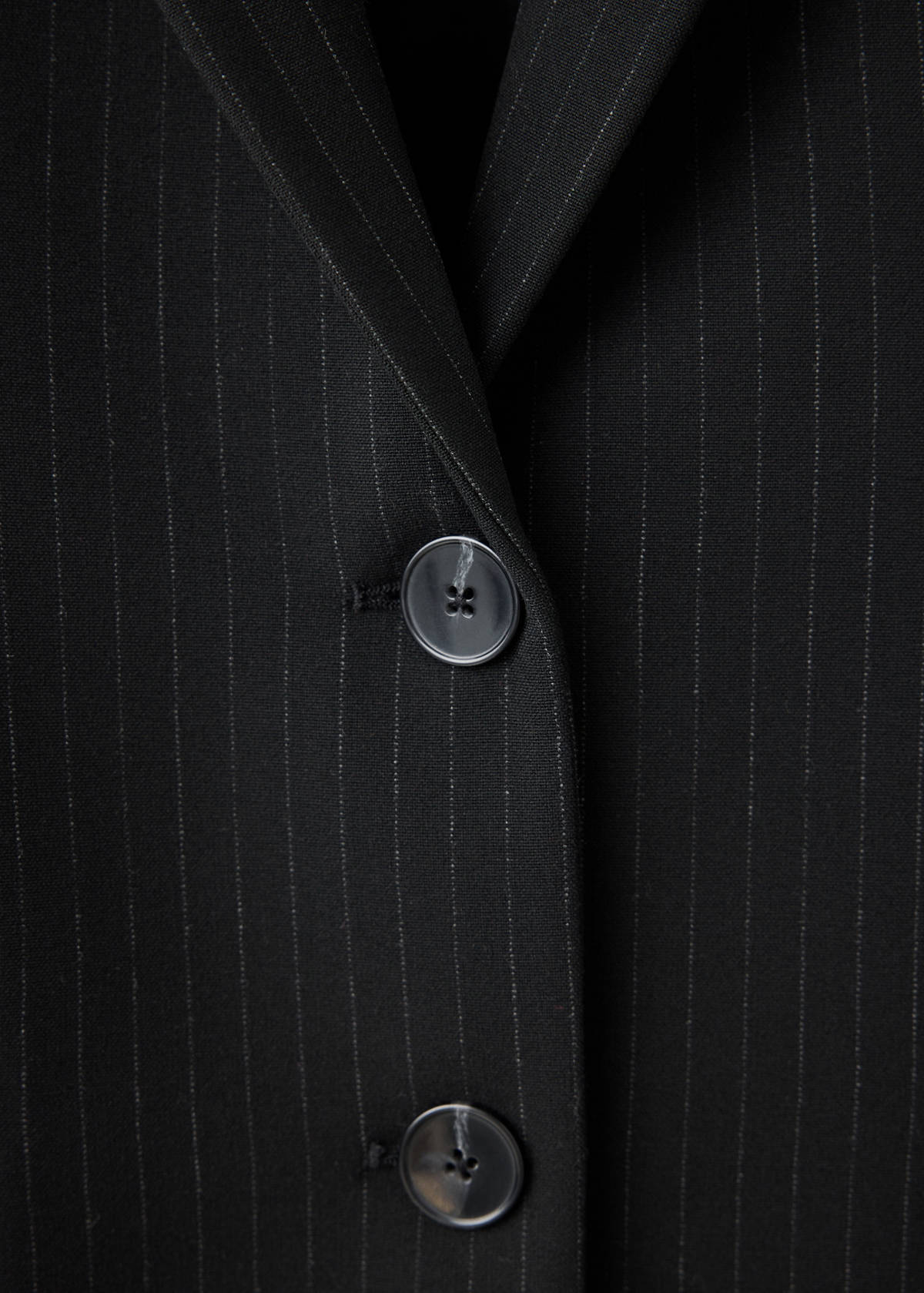 Straight-fit suit blazer — Black