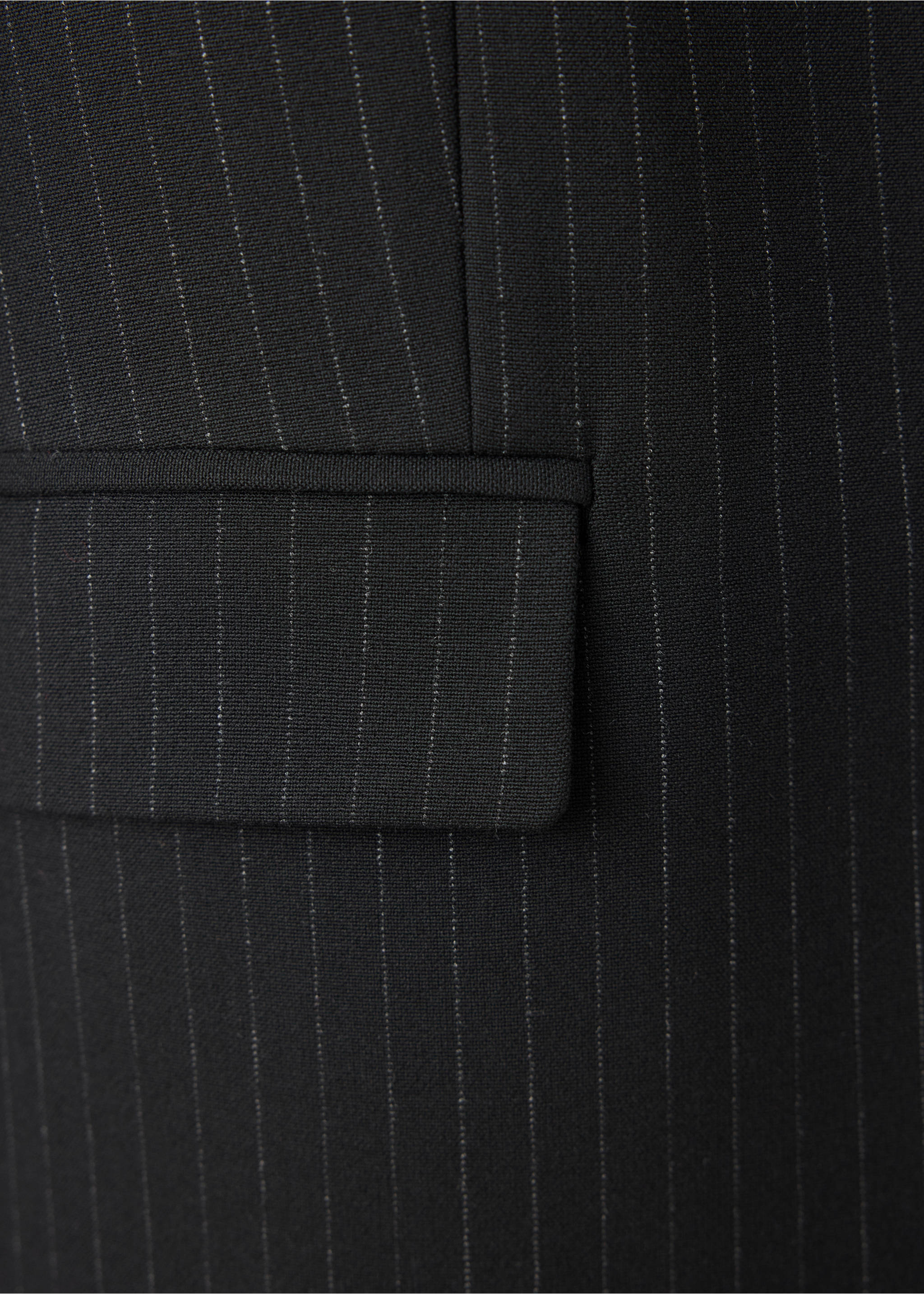 Straight-fit suit blazer - Details of the article 0, Black. Ref: 37074111-00.