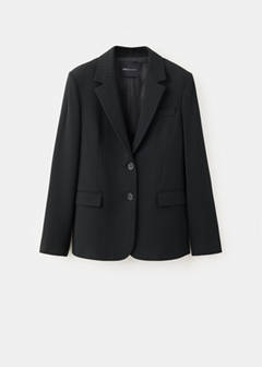 Straight-fit suit blazer — Black 5