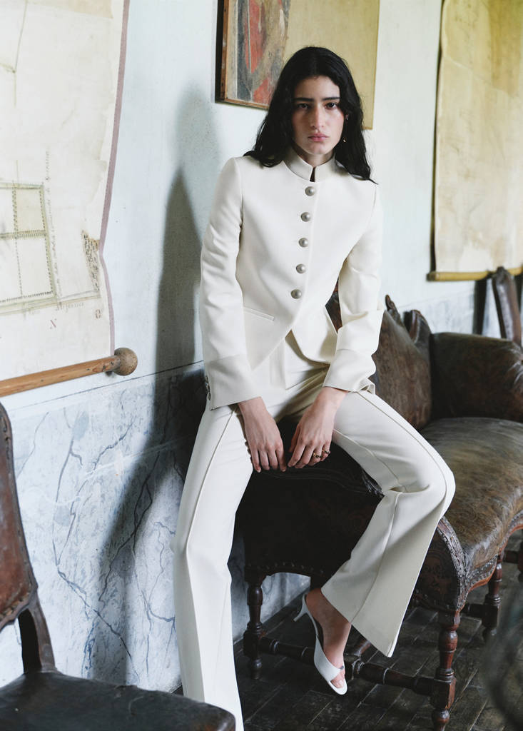 Flared trousers with seams — Off White