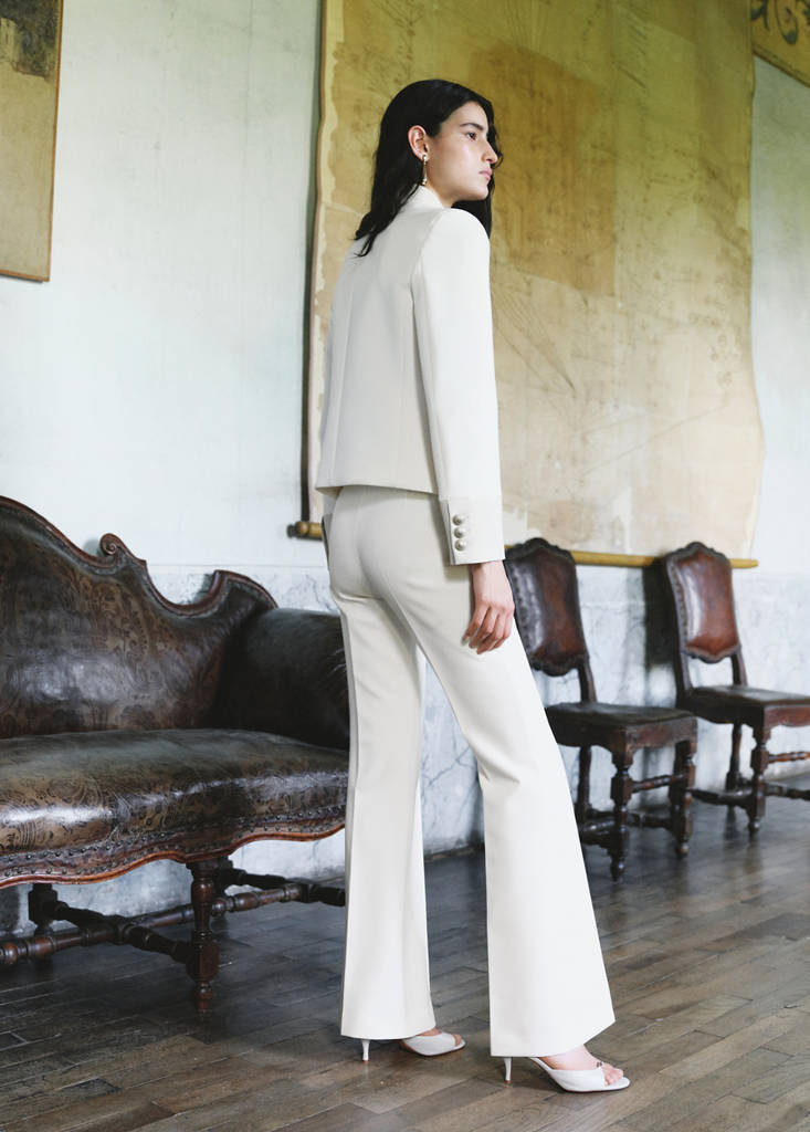Flared trousers with seams — Off White