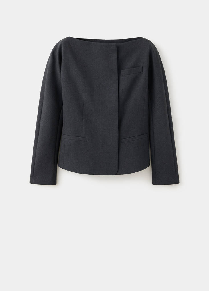 Mango Veste Staple In Gris