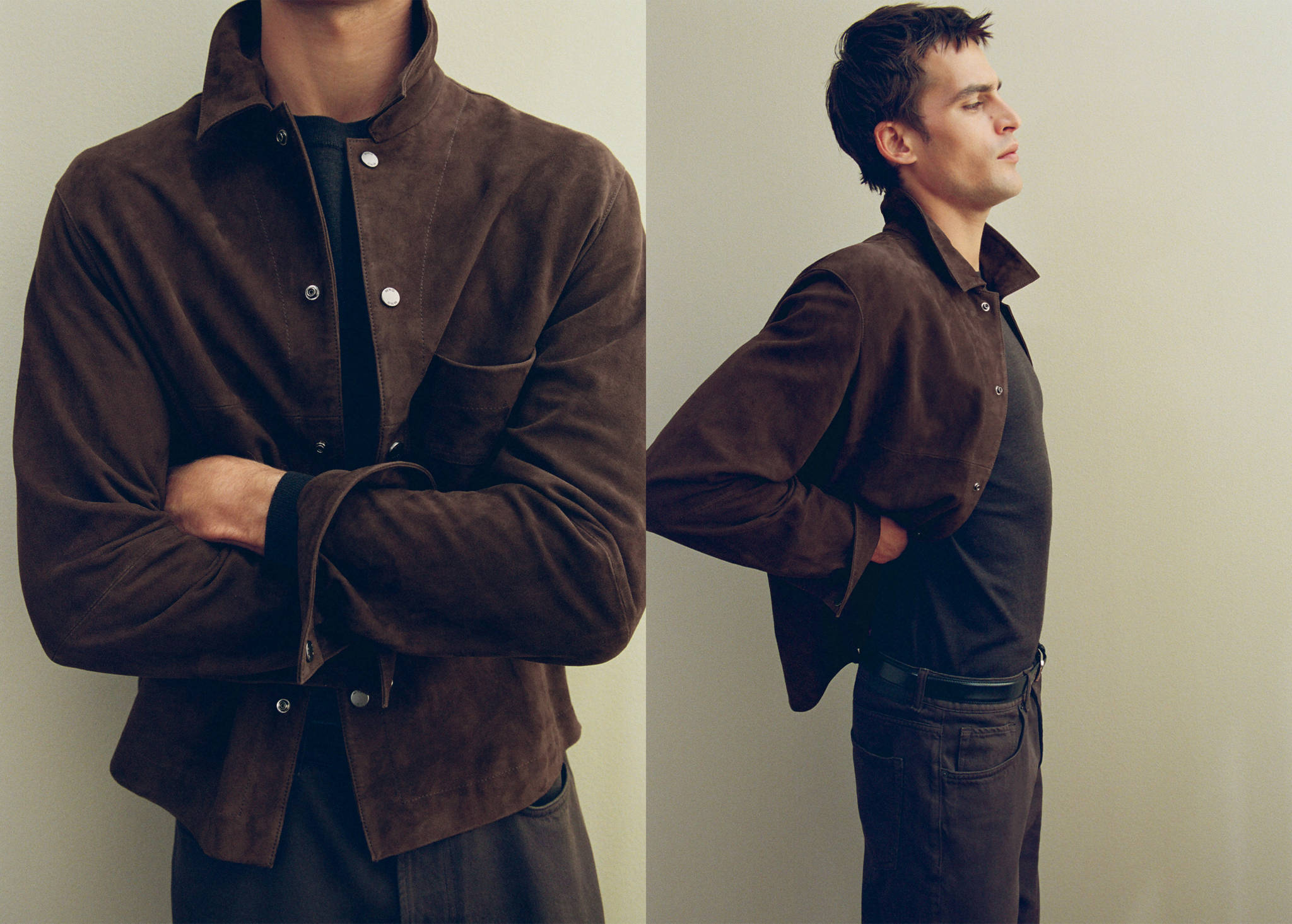 Leather jacket with pocket - Panoramic plane