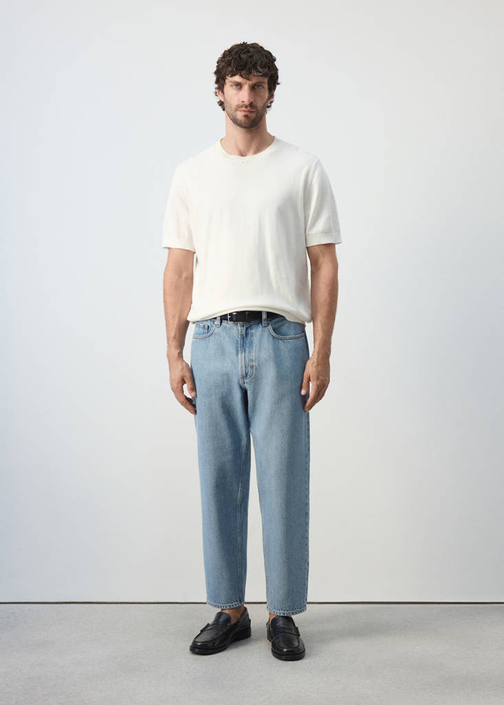 Sammy cropped carrot fit jeans — Light Blue