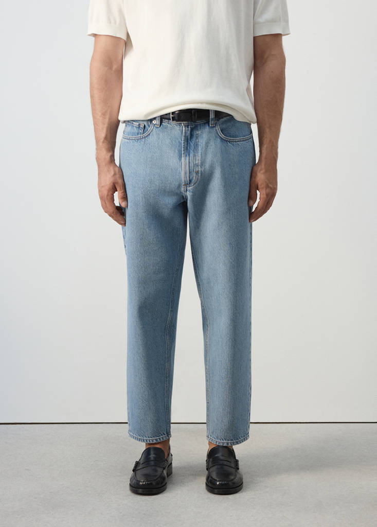 Sammy cropped carrot fit jeans — Light Blue