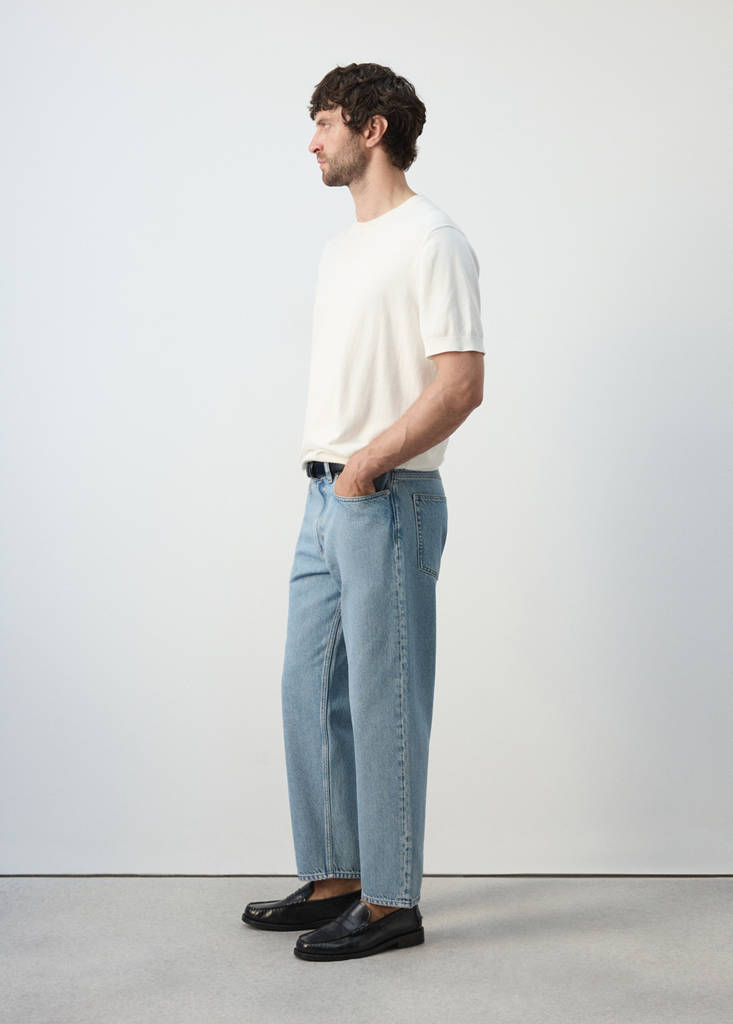 Sammy cropped carrot fit jeans — Light Blue