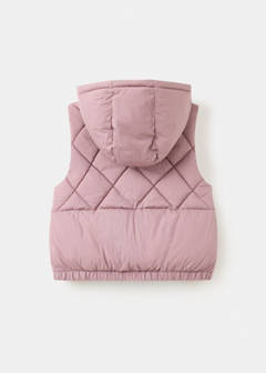 Quilted gilet with hood — Pink 5