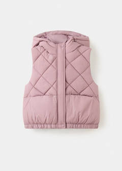 Quilted gilet with hood — Pink 2