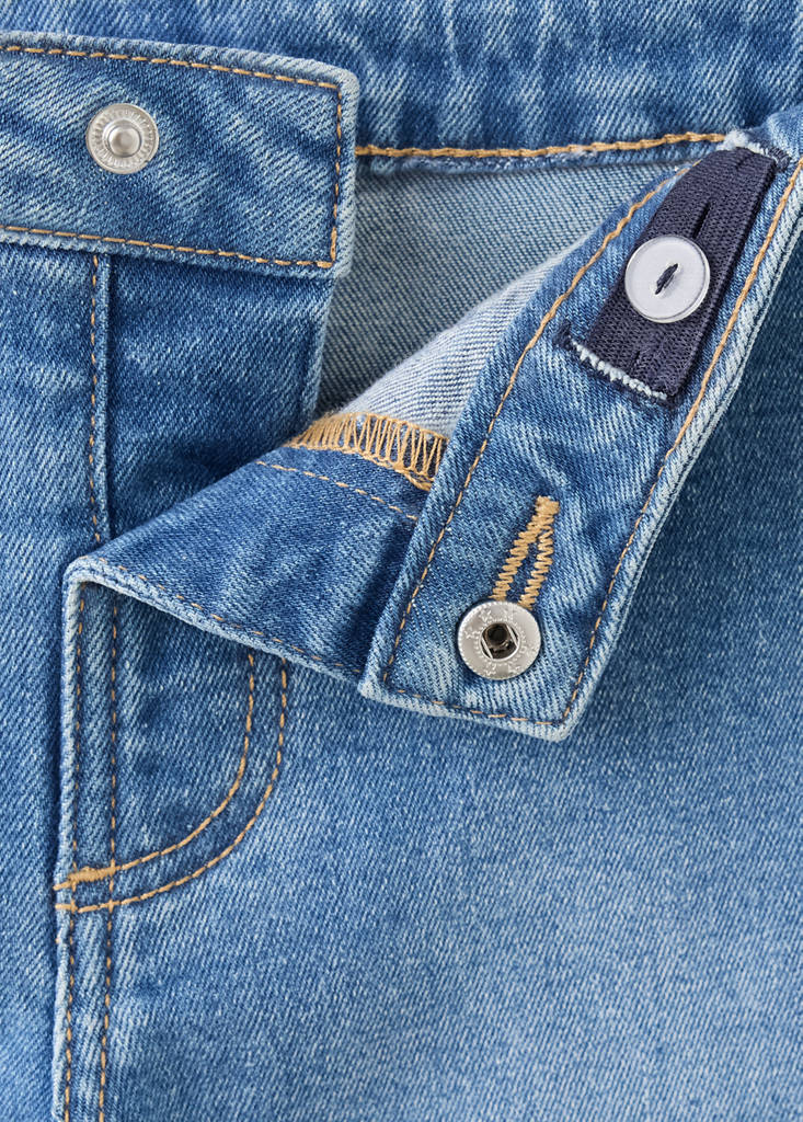 Straight seamless jeans — Medium Blue