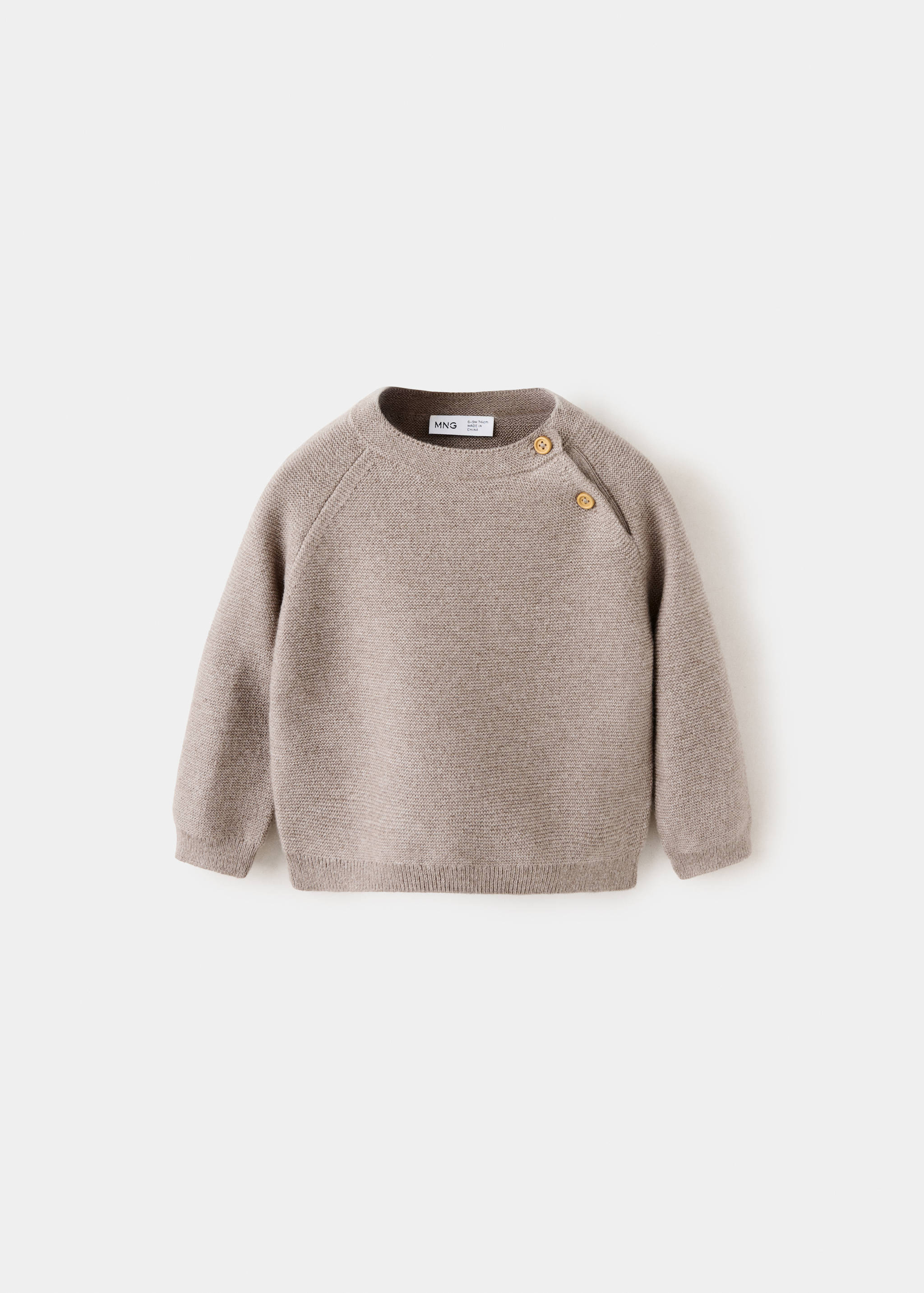 Buttoned knit sweater - Article without model
