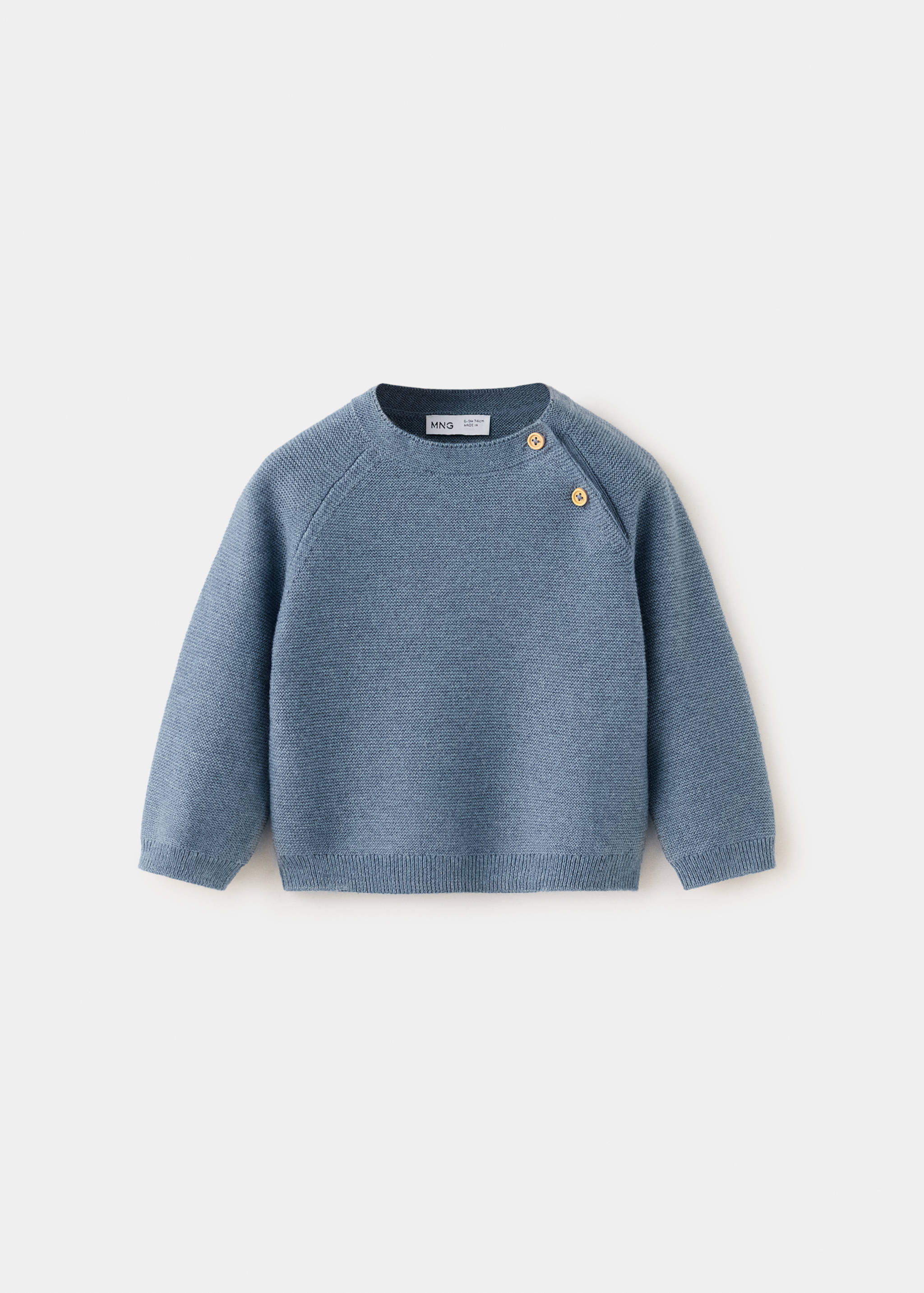Buttoned knit sweater - Article without model