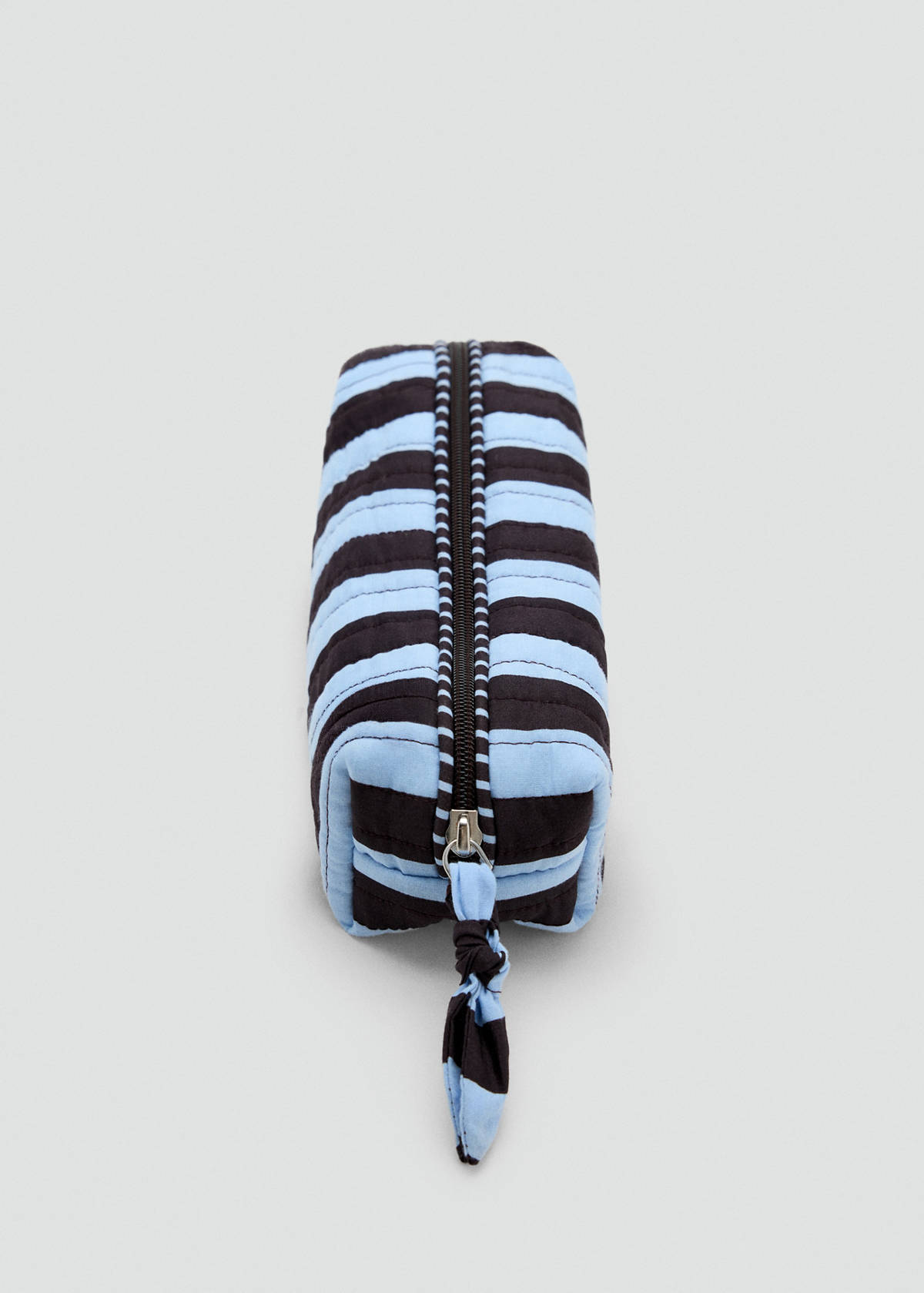 Quilted cotton striped case — Blue